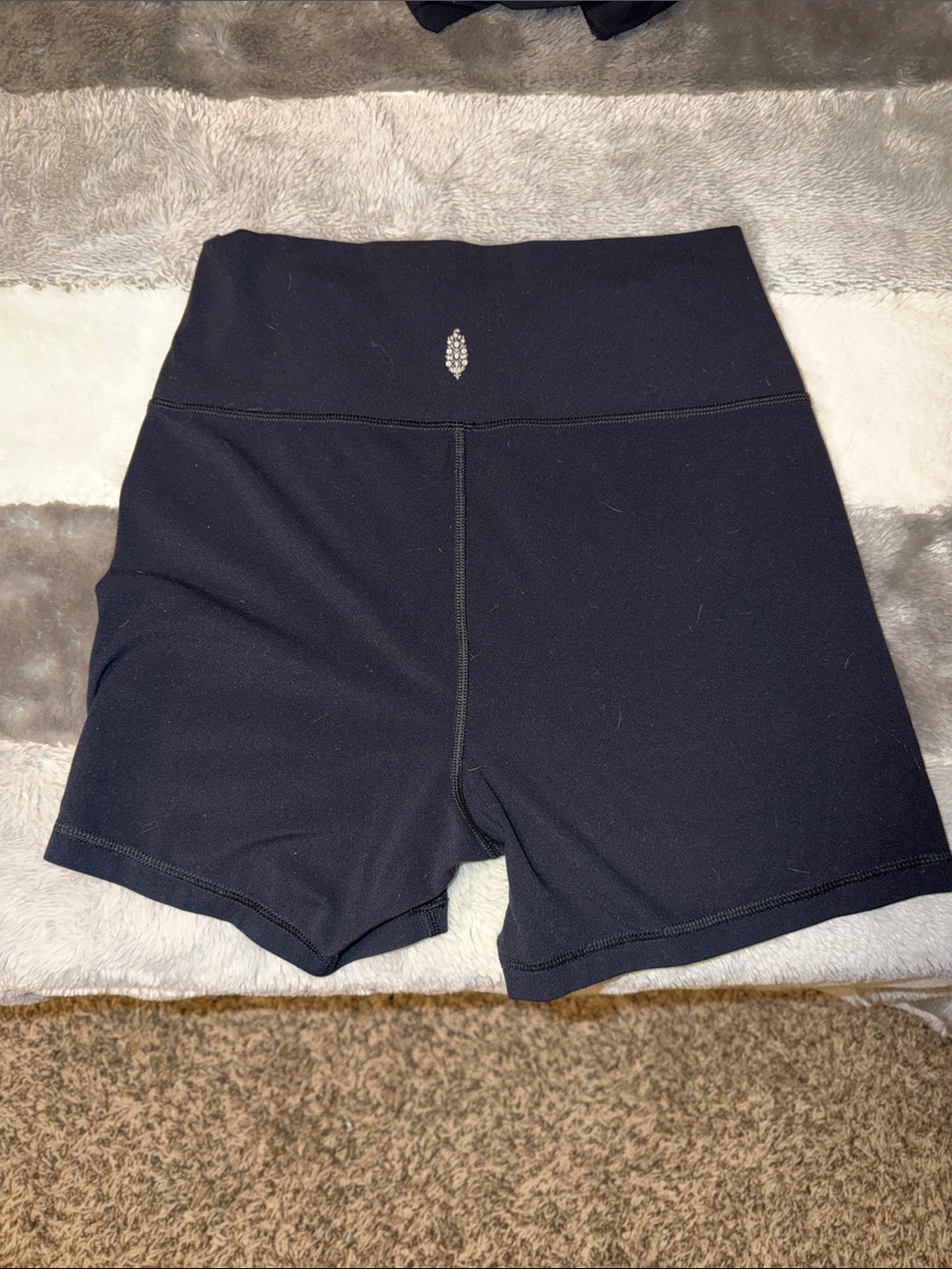 FP Movement by Free People High-Waist Black Bike Shorts